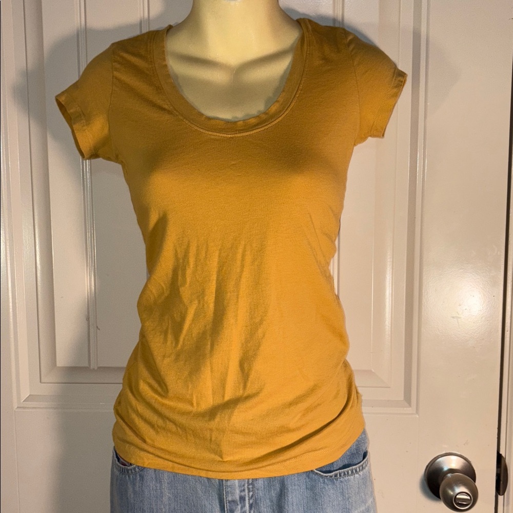 Love Mustard Yellow Cotton Blend Top